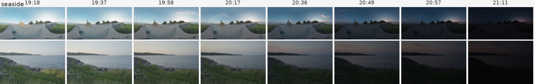 Seaside scene composite